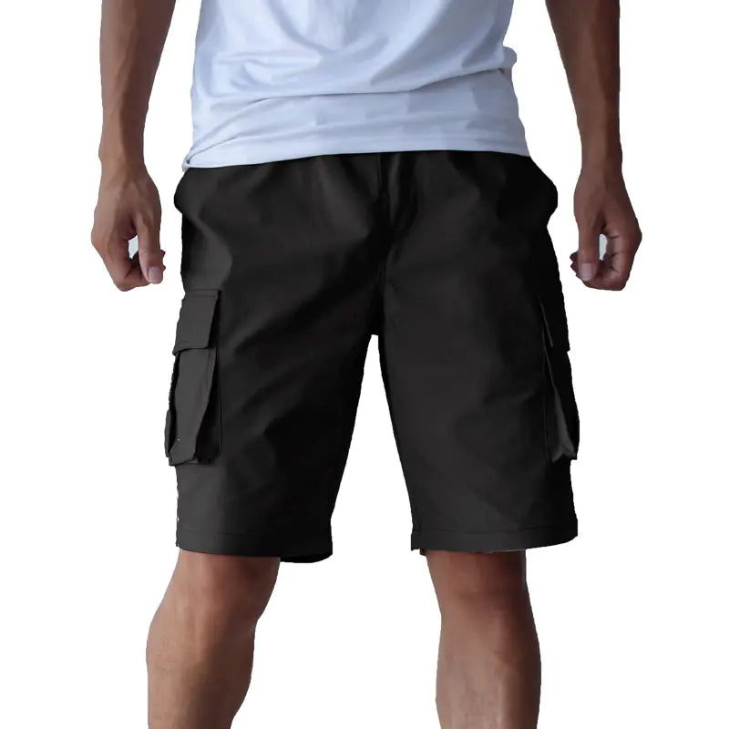 Pantalones Cortos Tipo Overol Casual y Elásticos de Talla Grande para Hombre
